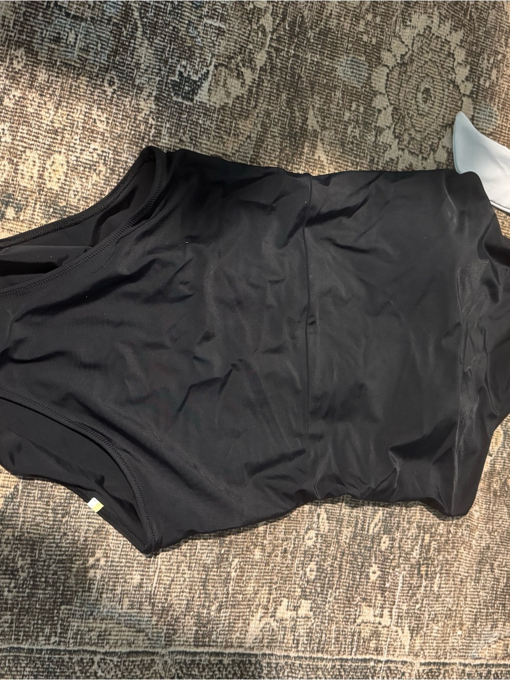 summersalt One-Shoulder Bow Swim One-Piece in Black and Cream - Picture 5 of 5